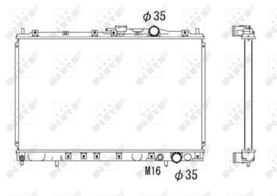 Radiator, engine cooling 53301