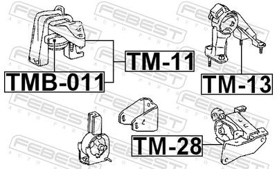 Zavěšení motoru FEBEST TM-11