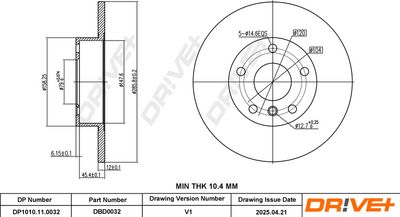 спирачен диск DR!VE+ DP1010.11.0032