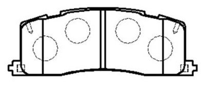 HSB GOLD HP5124 Тормозные колодки и сигнализаторы для TOYOTA PREVIA I (_R1_, _R2_) 2.4 4WD (TCR21_, TCR20_)