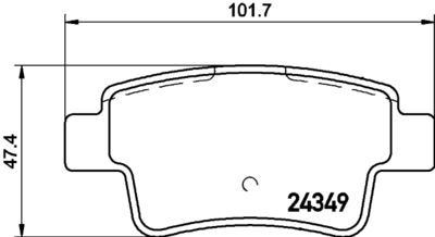 Комплект тормозных колодок, дисковый тормоз HELLA 8DB 355 028-461 для FIAT GRANDE