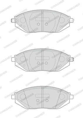 Комплект тормозных колодок, дисковый тормоз WAGNER WBP25268A для CHEVROLET SPARK