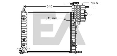 Радиатор, охлаждение двигателя EACLIMA 31R50148 для MERCEDES-BENZ V-CLASS