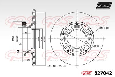 MAXTECH 827042 Тормозные диски  для FORD (Форд)