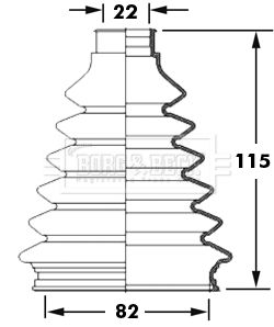 Bellow, drive shaft Borg & Beck BCB2381