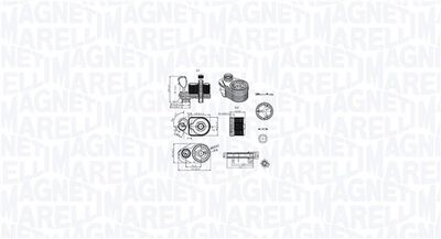 Olejový chladič, motorový olej MAGNETI MARELLI 350300001100