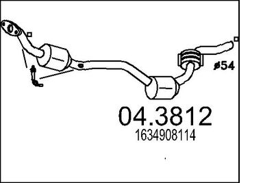 Катализатор MTS 04.3812 для MERCEDES-BENZ M-CLASS
