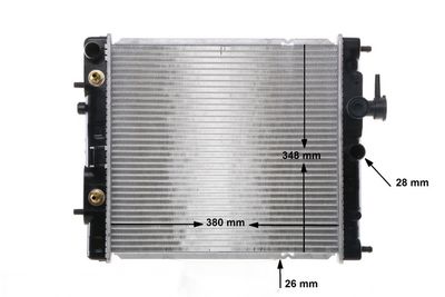 Radiator, engine cooling CR 760 000S