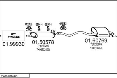 SISTEM DE ESAPAMENT MTS VW0084608A015113
