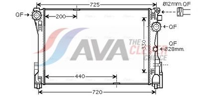 радиатор, охлаждане на двигателя AVA Clever Choice MS2693