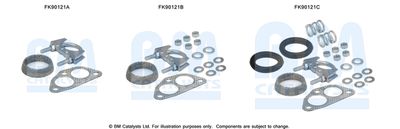 Монтажный комплект, катализатор BM CATALYSTS FK90121 для FIAT UNO