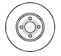 BORG & BECK BBD4945 Тормозные диски  для AUDI 90 B3 (893, 894, 8A2) 2.3 E 20V