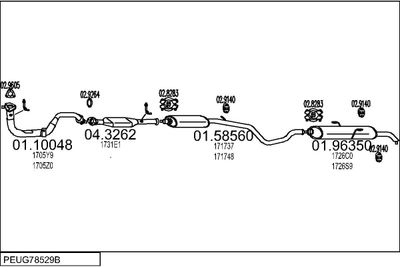 SISTEM DE ESAPAMENT MTS PEUG78529B003743