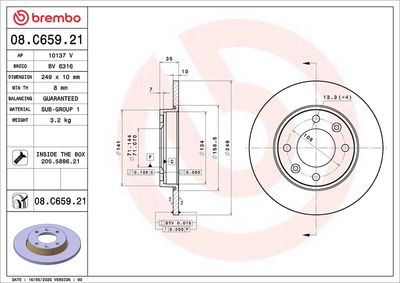 Tarcza hamulcowa AP 10137V