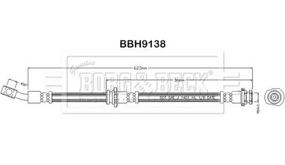 спирачен маркуч BORG & BECK BBH9138