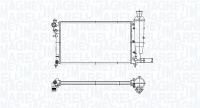 радиатор, охлаждане на двигателя MAGNETI MARELLI 350213022500