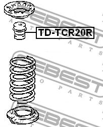 TD-TCR20R Отбойник задней пружины  FEBEST FEBEST 
