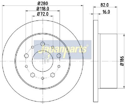JAPANPARTS Тормозной диск