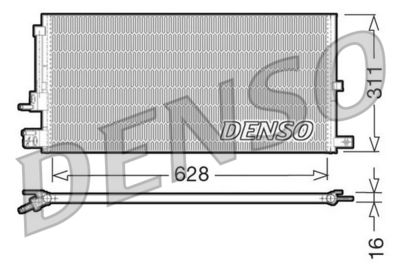 DENSO DCN11007 Радіатор кондиціонера для JAGUAR (Ягуар)