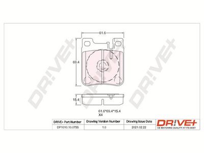 Комплект тормозных колодок, дисковый тормоз Dr!ve+ DP1010.10.0755 для CHRYSLER CROSSFIRE