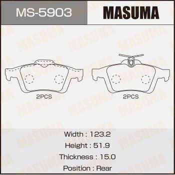 MASUMA MS-5903 Ремкомплект барабанных колодок  для MAZDA 5 (Мазда 5)