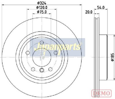 спирачен диск JAPANPARTS DP-0133C