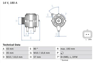 Alternator 0 986 081 330