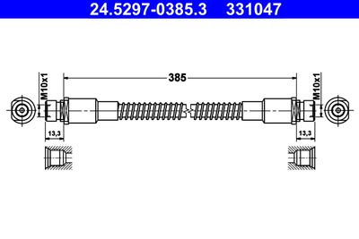 Тормозной шланг ATE 24.5297-0385.3 для LAND ROVER DISCOVERY