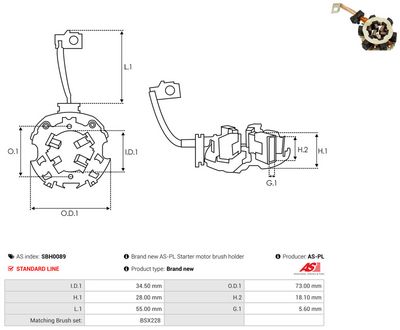 Vorschau Halter, Kohlebürsten Ansicht 2