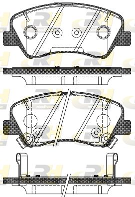 Комплект тормозных колодок, дисковый тормоз ROADHOUSE 21488.02 для HYUNDAI SOLARIS
