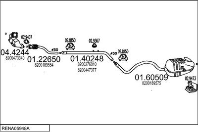 SISTEM DE ESAPAMENT MTS RENA05948A018216