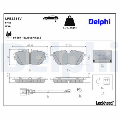 Remblokken set Achter/Voor , past: HONGQI E-HS9 Electric 12.20-