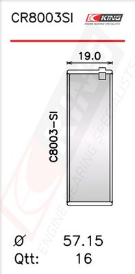Черупка на биелен лагер KING CR8003SI