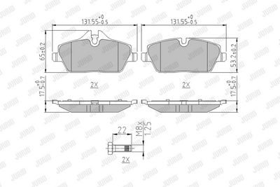 BREMSBELAGSATZ SCHEIBENBREMSE JURID 573733J
