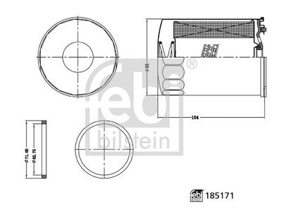 FILTRU AGENT FRIGORIFIC FEBI BILSTEIN 185171 2