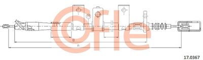 Тросик, cтояночный тормоз COFLE 92.17.0367 для NISSAN NAVARA