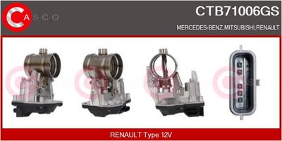 Hrdlo škrticí klapky CASCO CTB71006GS