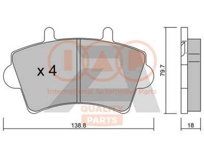 Комплект тормозных колодок, дисковый тормоз IAP QUALITY PARTS 704-13160P для RENAULT MASTER