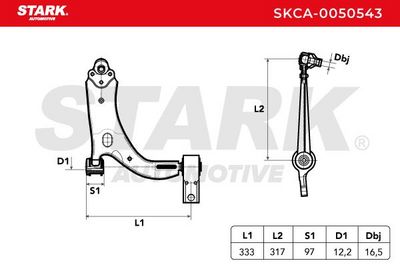 носач, окачване на колелата STARK SKCA-0050543