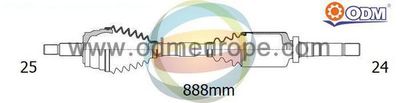 Приводной вал Multiparts 18-352350 для ABARTH 500C