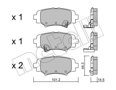 Brake Pad Set, disc brake 22-0993-0