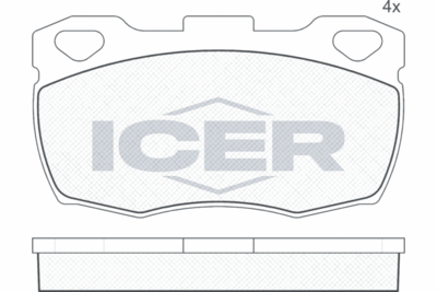 Комплект тормозных колодок, дисковый тормоз ICER 140799 для LAND ROVER 90