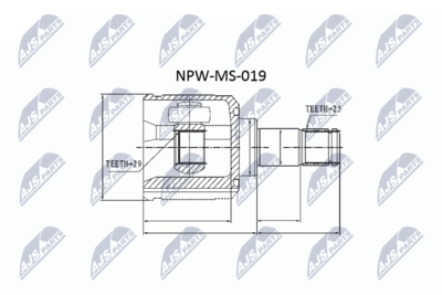 каре комплект, полуоска NTY NPW-MS-019
