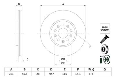 BOSCH Bremsscheibe (0 986 479 F03)