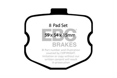 Комплект тормозных колодок, дисковый тормоз EBC Brakes DP31771/2C для CHEVROLET CORVETTE