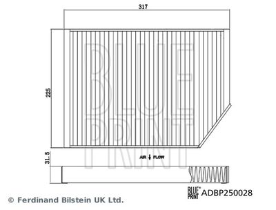 FILTER INNENRAUMLUFT BLUE PRINT ADBP250028 2