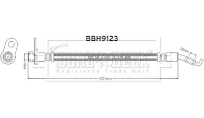 спирачен маркуч BORG & BECK BBH9123