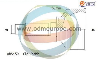 Шарнирный комплект, приводной вал Multiparts 12-040842 для ACURA LEGEND