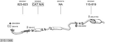 Układ wydechowy BOSAL SYS11568