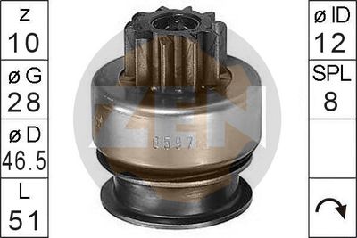 Привод с механизмом свободного хода, стартер ERA ZN0597